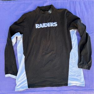 Vintage Reebok Raiders black and white embroidered turtle neck - men’s xl